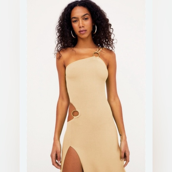 For Love & Lemons NWT Keisha Maxi Dress / Tan / Size XS 💛🍋 - Picture 2 of 7